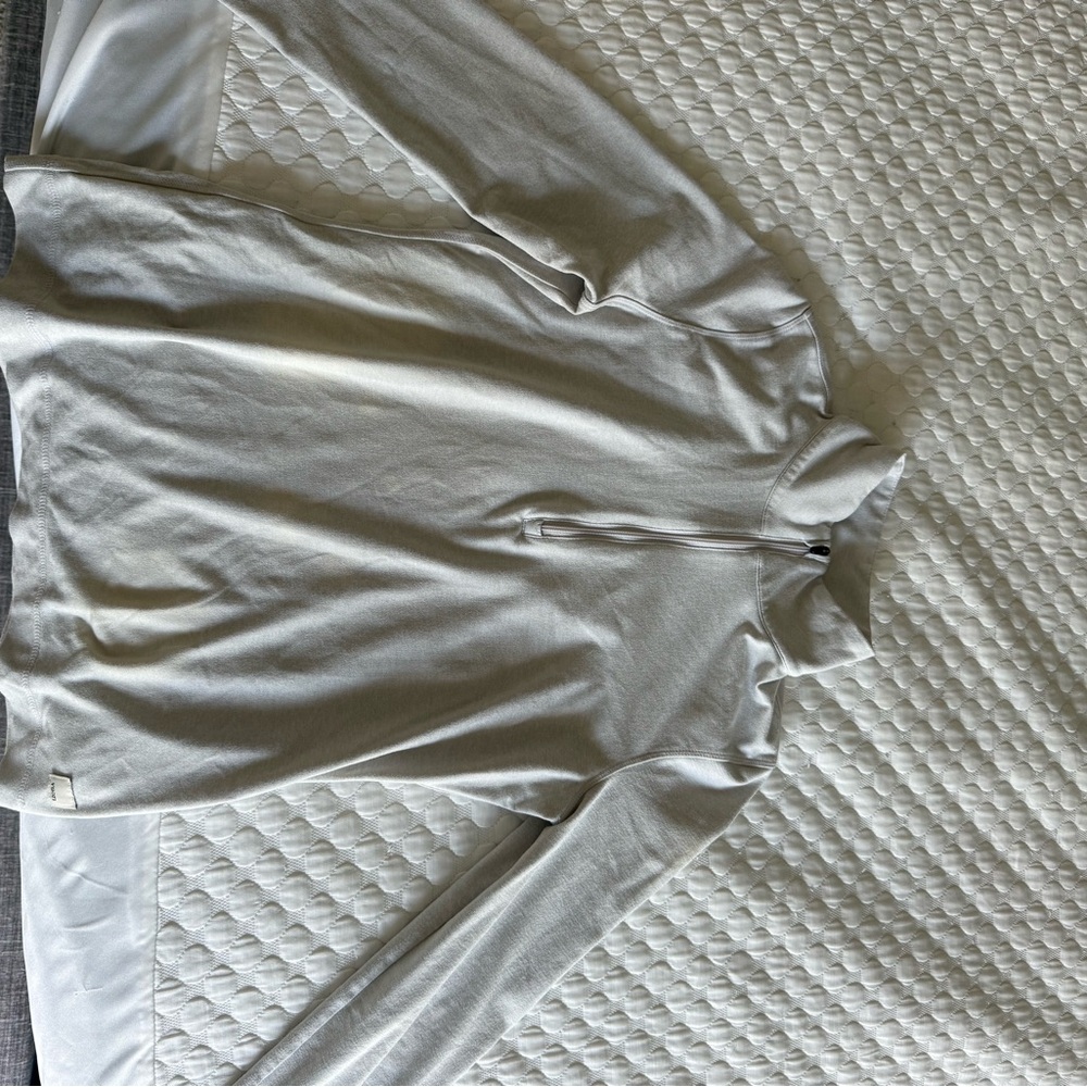 Vuori Cream Quarter-Zip Pullover
